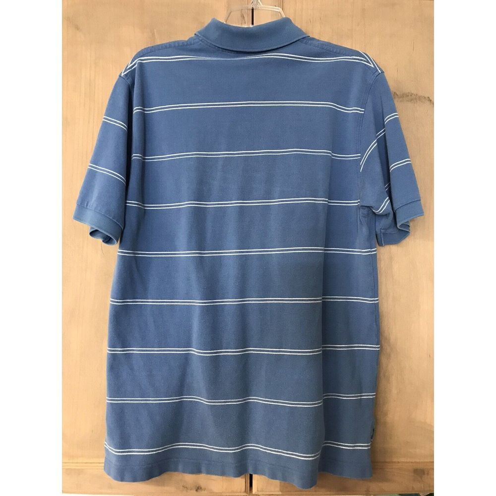 Brooks Brothers‎ 346 Men's Med Blue /White Short Sleeve Polo - Picture 2 of 2